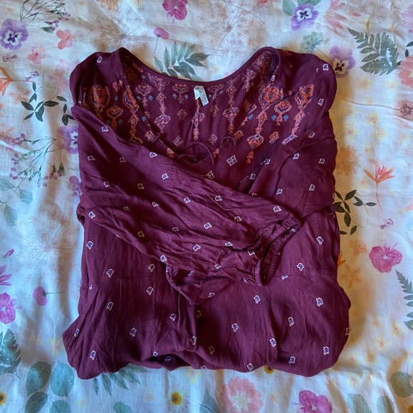 COPY - Mudd Peasant Mini Dress - Picture 1 of 4